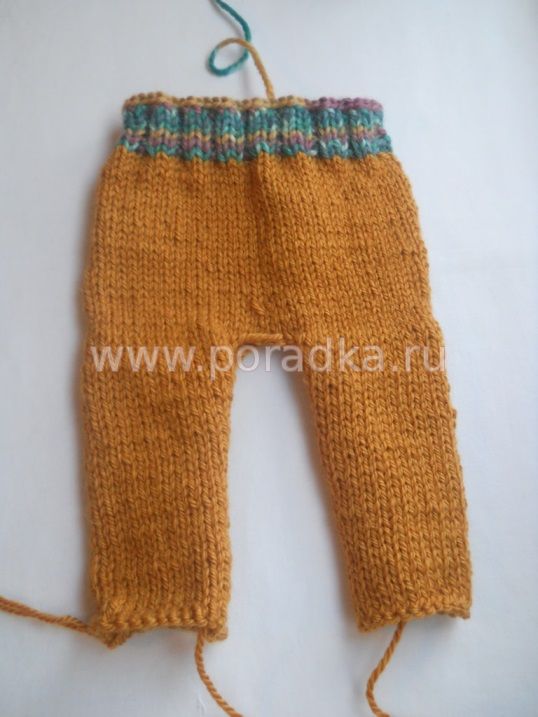 Вязание спицами штанишек для новорожденных