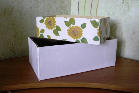 декор картонной коробки