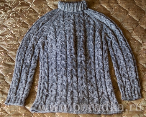 свитер реглан спицами