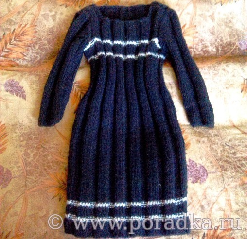 вязаное платье спицами для женщин