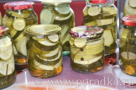 маринованные кабачки кружочками на зиму