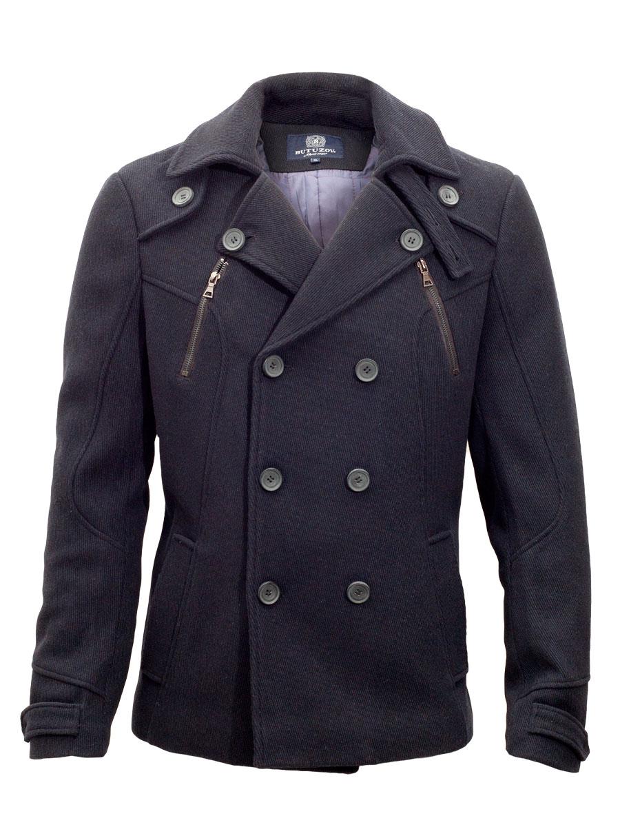 стильное мужское двубортное пальто