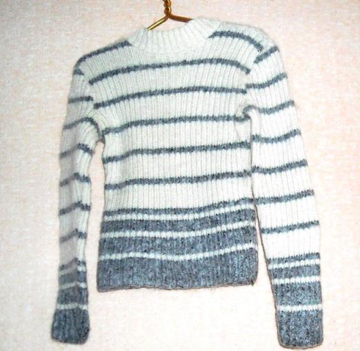 свитер в полоску спицами