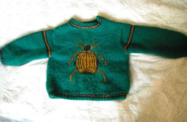 свитер спицами для мальчика 3-4 лет