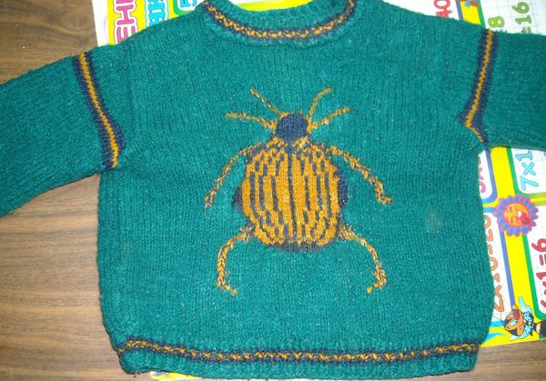 свитер спицами для мальчика 3-4 лет