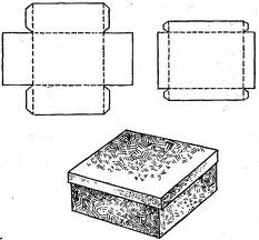 выкройка коробки органайзера